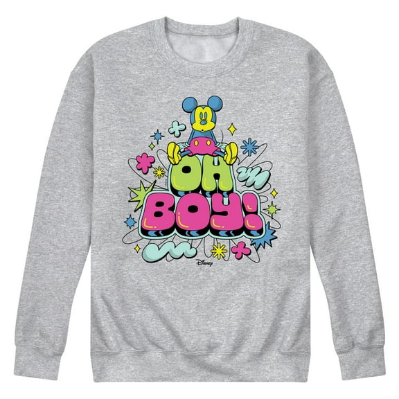 Disney - Mickey Oh Boy - Men's Crew Neck Fleece Pullover
