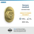 thumbnail image 4 of Schlage B60RMN608 Deadbolt with Remsen Trim Keyed 1 Side, Highest Residential Security, Satin Brass — Construction & DIY Use, Standard Hardware Spec, 4 of 8