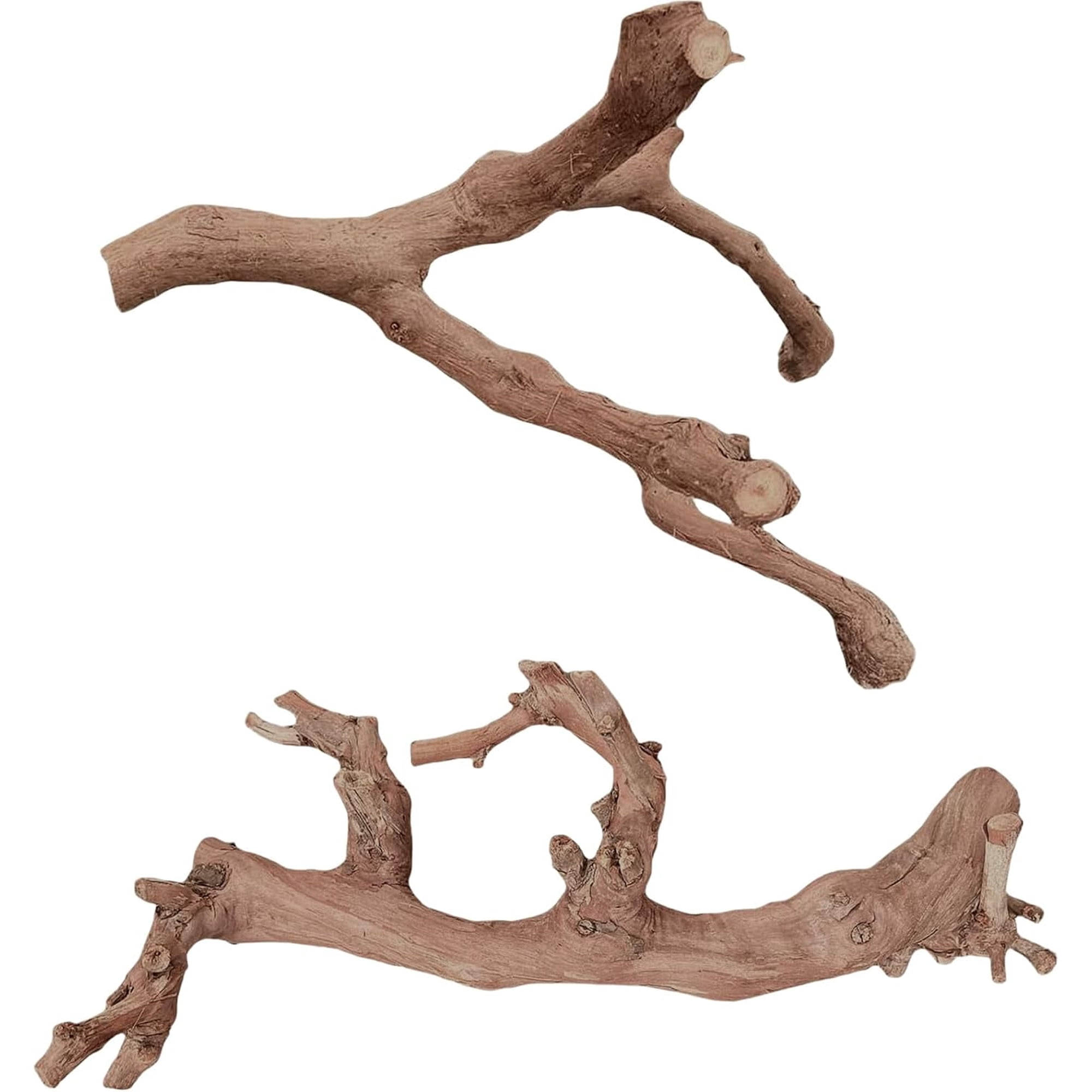 2PCS Reptile Wood Branches Decor Lizard Habitat Decoration Snake Climbing Branch Accessories Terrarium Tree Trunk Ornament for Bearded Dragon Gecko Frog Chameleon Spider