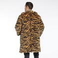 thumbnail image 5 of Bnwani Men Jacket Winter Faux Leather Men Leopard Warm Fashion Outdoor Woolen Faux-Fur' Coat Collar Overcoat Khaki Size 2xl, 5 of 9