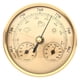 thumbnail image 1 of Estación meteorológica 3 en 1 con barómetro, medidor meteorológico dorado de 5,1 pulgadas con medidor de temperatura y humedad, monitor de presión atmosférica para interiores y exteriores para el hoga, 1 of 5