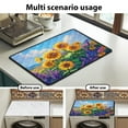 thumbnail image 7 of ZIATUBLES Sunflower Lavender Washing Machine Dust Cover Mat Anti-Scratch Washer Dryer Top Protector Cover Pad for Laundry Room Absorbent Heat-Resistant Kitchen Mat, 24 x 19.7 Inch, 7 of 7