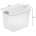 thumbnail image 2 of Caja con Cierre Sterilite Paquete de 12, Contenedores de Almacenamiento Bajo la Cama con Tapa, Plástico Transparente, 25 Cuartos - Contenedores Resistentes para Organizar Armario, Baño y Oficina, 2 of 9