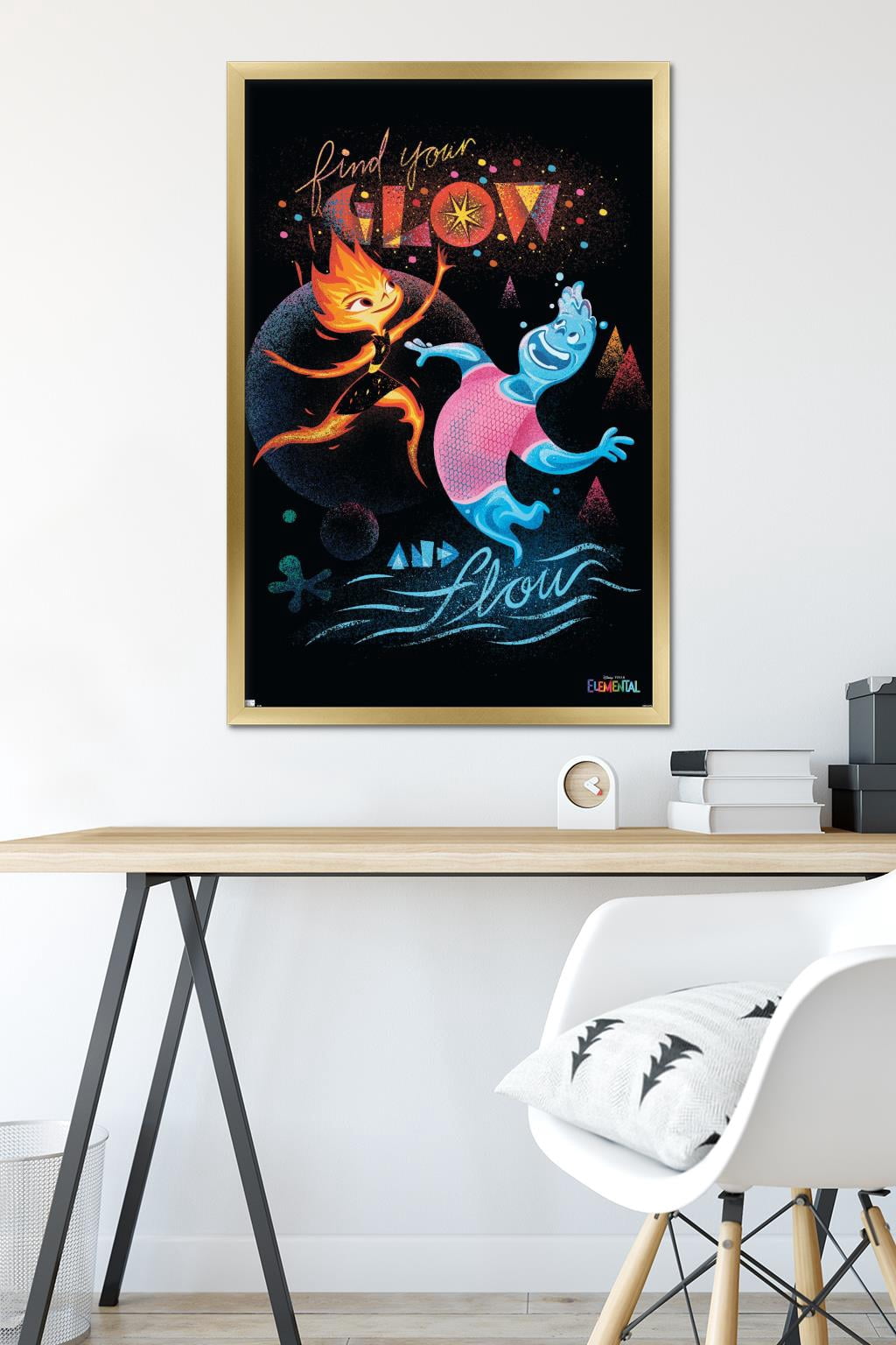 Disney Pixar Elemental - Find Your Glow Wall Poster, 22.375" x 34" Framed