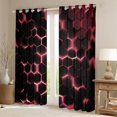 thumbnail image 2 of Manfei Abstract Geometric Geometric Blackout Curtains,Honeycomb Hexagon Curtains Pack of 2 (38x45 Each),Dered Black Window Curtains For Boy Kid,Breathable Home Decor, 2 of 6