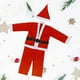 thumbnail image 5 of de de Santa rojo de Navidad, de Navidad para hombres, 5 piezas, conjunto de de vacaciones de Navidad para adultos BLESIY Traje de claus, 5 of 8