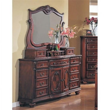 MYCO Furniture  Madina Mirror Dresser Jewelry Case - Red Cherry