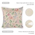 thumbnail image 4 of Cute Bunny Vector Linen Square Throw Pillowcase With Zipper Home Decor 18X18 Inch, 4 of 7