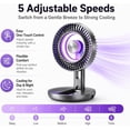 3-in-1 USB Desk Fan with Colorful LED Light, 2026 Upgraded Quiet ...
