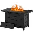 thumbnail image 1 of Walsunny Table de Foyer au Gaz de 43 Pouces 50 000 BTU, Table Rectangulaire d'Extérieur pour Propane avec Housse Imperméable, 1 of 5