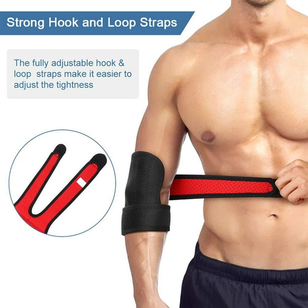 Elbow Brace, Tennis Elbow Strap Adjustable Elbow Support Sleeve with  Dual-Spring Stabilizer and Adjustable Straps for Arthritis, Tendonitis,  Tennis Elbow, Sports Injury Pain Relief 