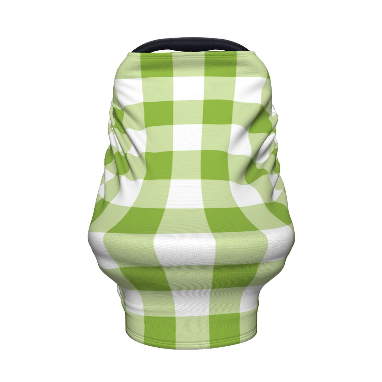 Fotbe White Green Plaid Pattern Car Seat Covers for Babies, Nursing Breastfeeding Cover Infant Carseat Canopy, Soft Stretchy Carrier Cover