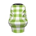 thumbnail image 2 of Haiem White Green Plaid Baby Nursing Cover & Nursing Poncho - Multi Use Cover for Baby Car Seat Canopy, Stroller Cover, 360°Full Privacy Breastfeeding Coverage, 2 of 9