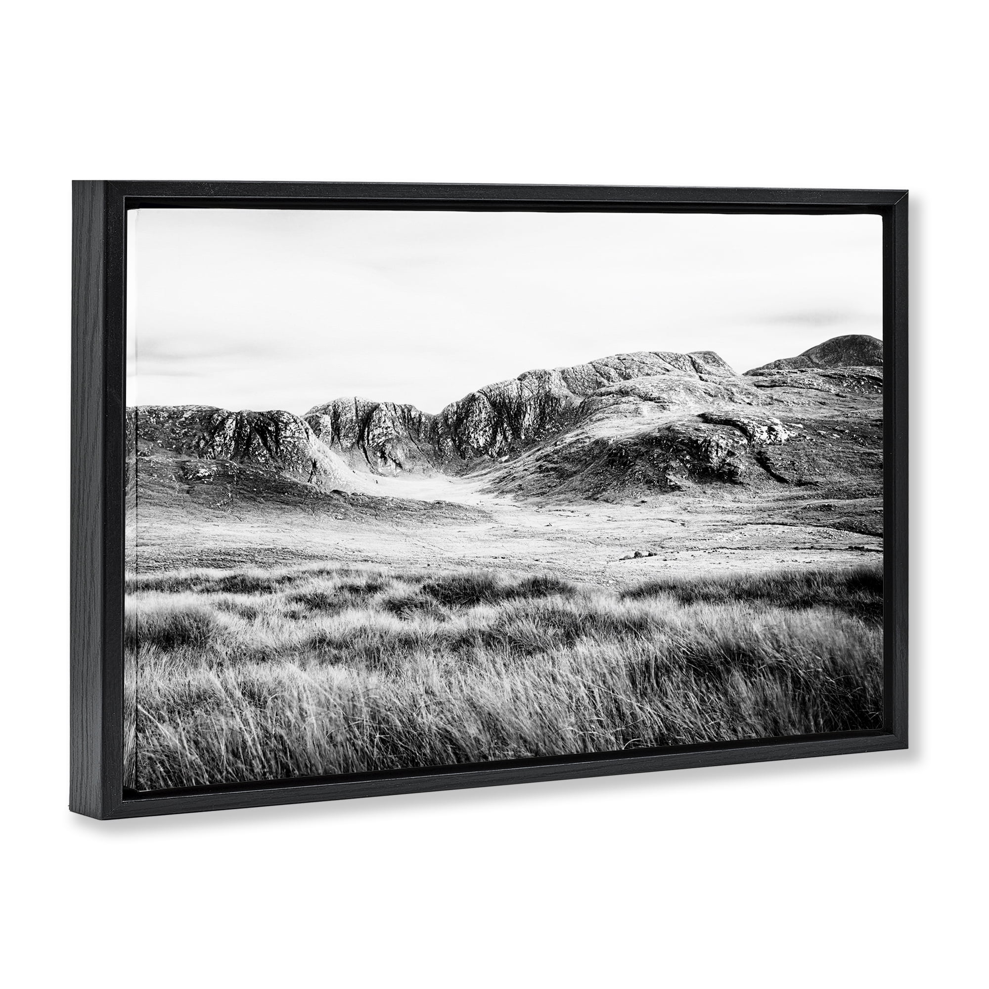 Stupell Industries Magnificent Countryside View Black Framed Floater Canvas Wall Art, design by Andy Amos