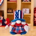 thumbnail image 5 of Patriotic Light Up Gnome 4th of July Independence Day Red White Blue Doll for Shelf Tabletop Decor, 5 of 6