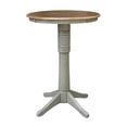 thumbnail image 1 of International Concepts K41-30RT-27B-6B-2 Table à Pied Ronde de 30 Pouces avec Hauteur de Bar, Hickory & Pierre, 1 of 1