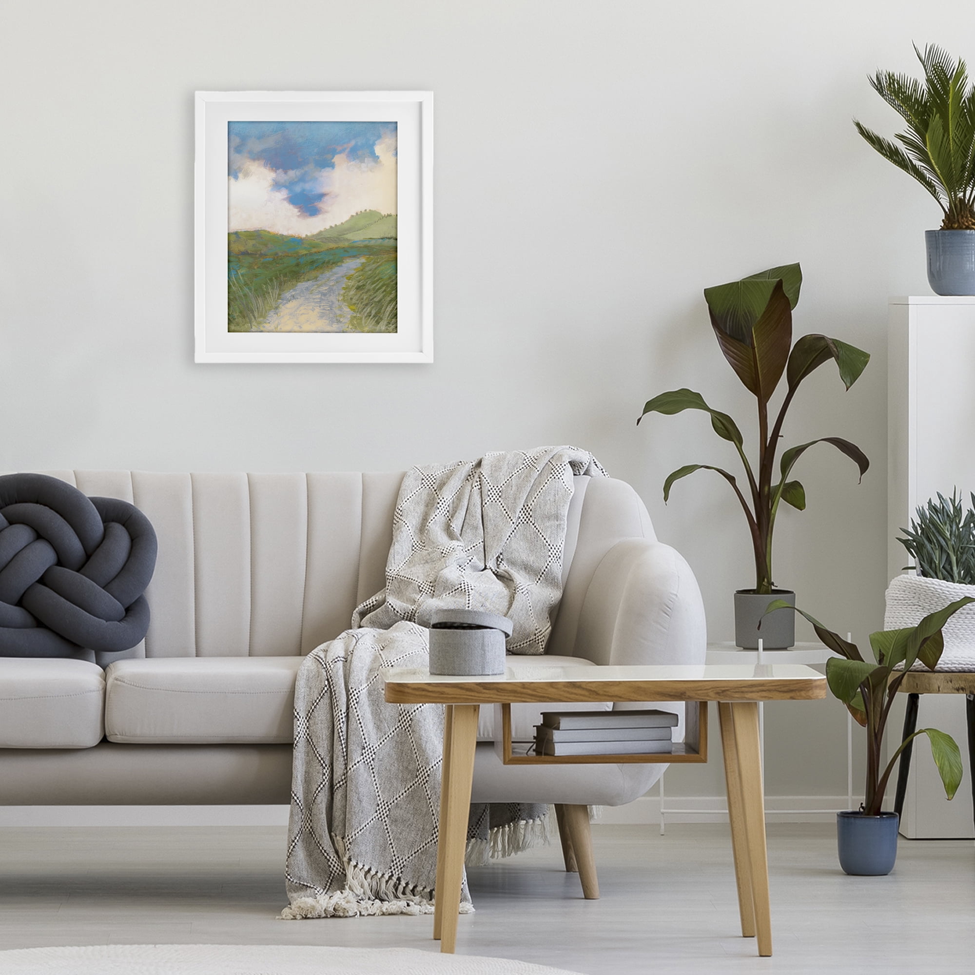 Stupell Industries Windy Path Impression White Framed Print Under Glass, design by Dan Meneely