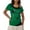 Dark Green, variant on LUOGENLI Female T-shirts for Womens Vintage Cutout Neck Two Piece Design Short Sleeve T Shirt for Women Summer Short Crop Top Blouse T-shirts for Women Graphic Tee Funny St. Patrick's Day Mint Green L