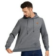 thumbnail image 4 of Tyhengta Men's Hoodies Pullover Plaid Jacquard Hoodie Long Sleeve Casual Drawstring Sweatshirts with Pocket Gray XL, 4 of 9