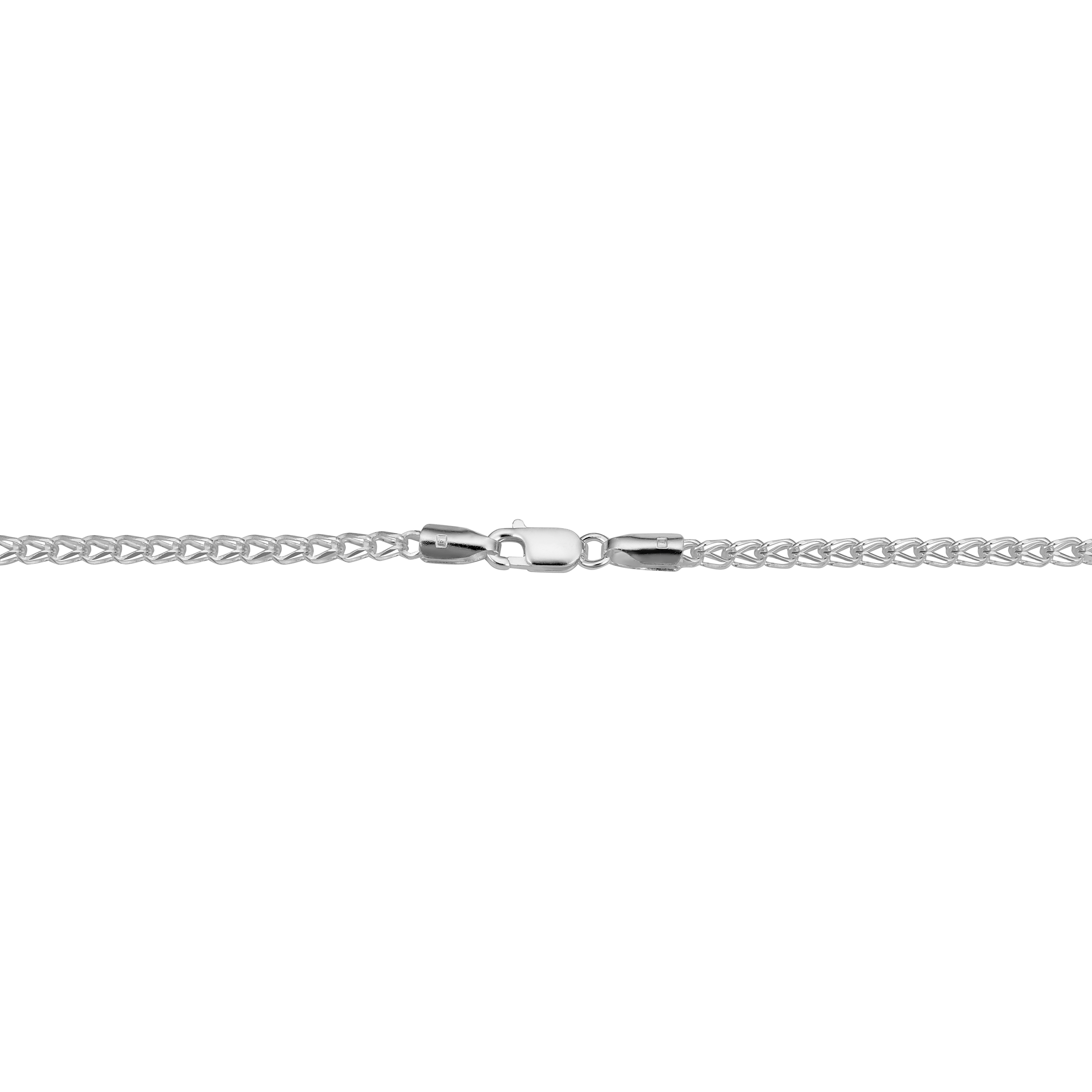 KoolJewelry Sterling Silver Cage Link Anklet (2 mm, 10 inch)