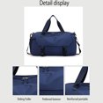 thumbnail image 3 of Bolsa de gimnasio pequeña Bolsas de lona de viaje deportivas Bolsa de fin de semana Bolsa de noche con bolsillo húmedo y compartimento para zapatos MFZFUKR BST2001712-1, 3 of 5