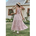 thumbnail image 3 of PRETTYGARDEN Women's Summer Floral One Shoulder Maxi Dress Knot Ruffle Boho Beach Vacation Wedding Guest Long Sun Dresses, 3 of 6