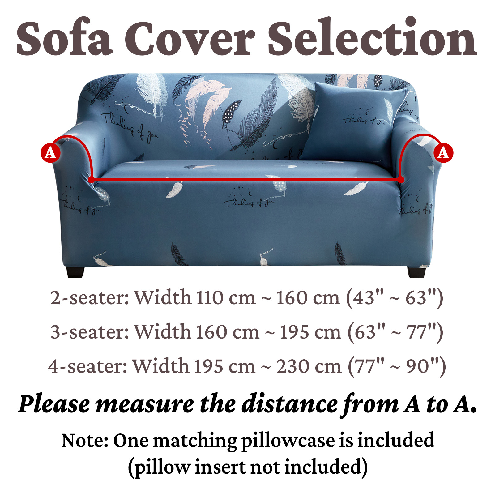 HonorHut Printed Sofa Cover Full Wrap Stretch Couch Covers Polyester Loveseat Non-Slip Slipcovers Washable Sofa Throw for Pet Hair Spill Resistance Sofa Clothes Cover Grayish Blue