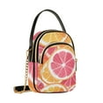 thumbnail image 7 of FORMRS Crossbody Bag for Women Quilted Travel Shoulder Cell Phone Purse with Chain Strap Handbag, Pink Grapefruit Slices, 7 of 7