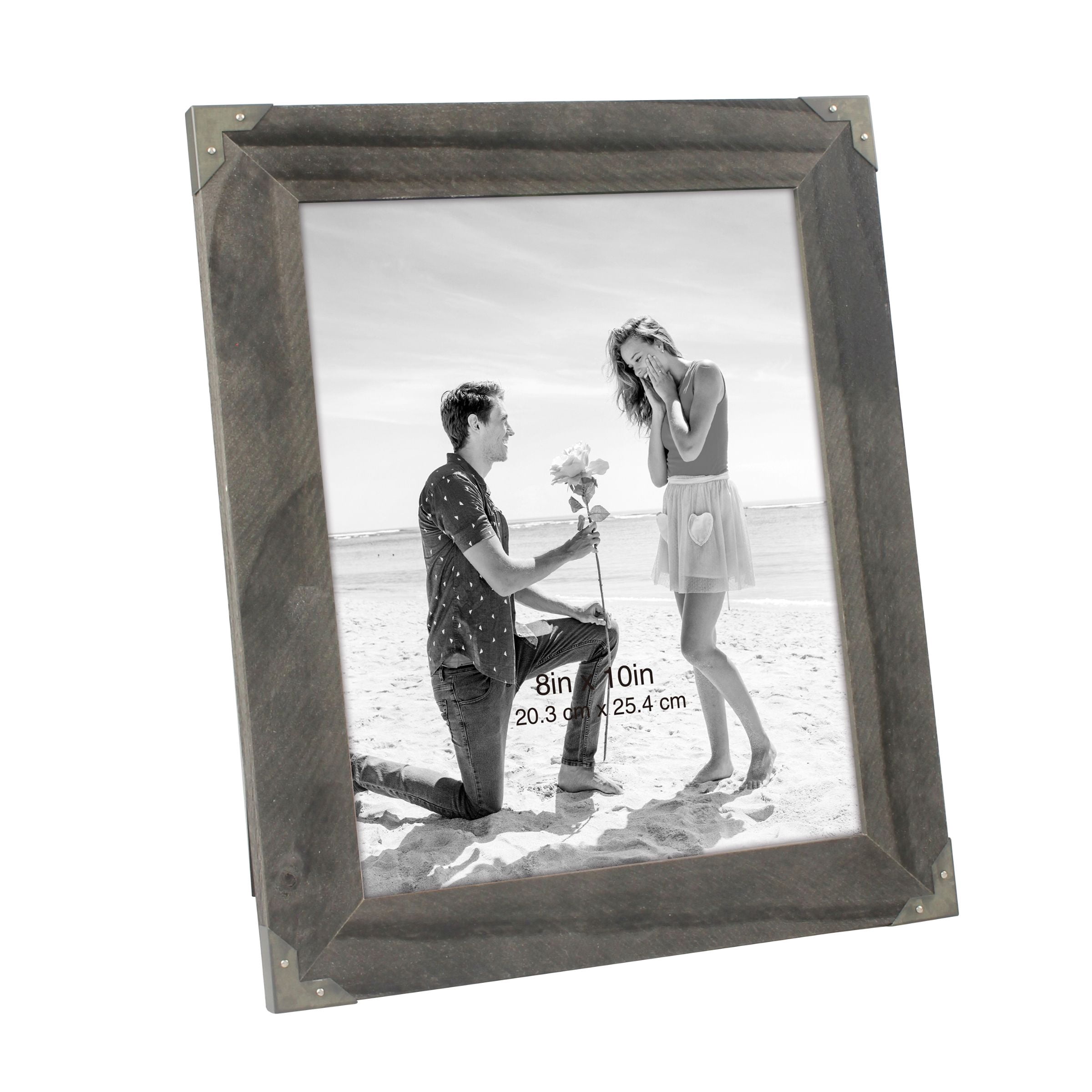 Better Homes & Gardens 8" x 10" Rectangle Wood Tabletop Single Picture Frame, Brown
