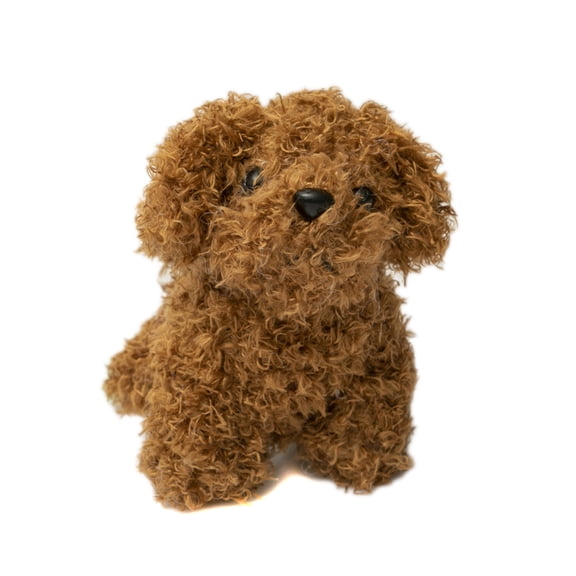 Teddy Dog Plush Toy, Soft Curly Haired Little Dog Doll for Kids, Teens & Home Decor, Birthday Gift, 10CM Brown