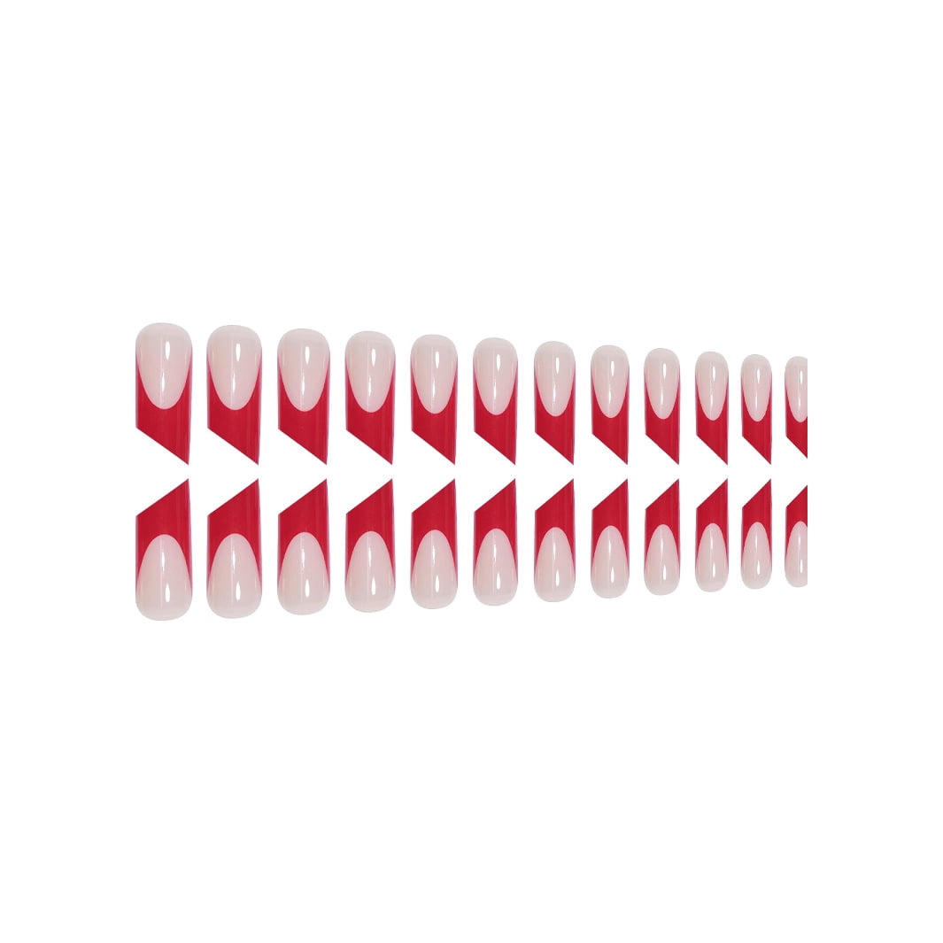Cross-border European and American hot-selling red edge high-end design detachable nail art lipstick type long finished product wholesale