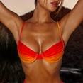 thumbnail image 4 of B91xZ Triangle pour Femmes Ensembles Bikini Col Rond Maillot de Bain Deux Pièces, Rouge M, 4 of 5