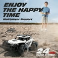 thumbnail image 5 of Tecnock RC Car 1/16 Scale Remote Control Car for Boys, High Speed 20+ KM/H All Terrains Rc Monster Truck with Two Rechargeable Batteries & Head Chassis Lights Gift Toy for Kids Adults, Silver, 5 of 8