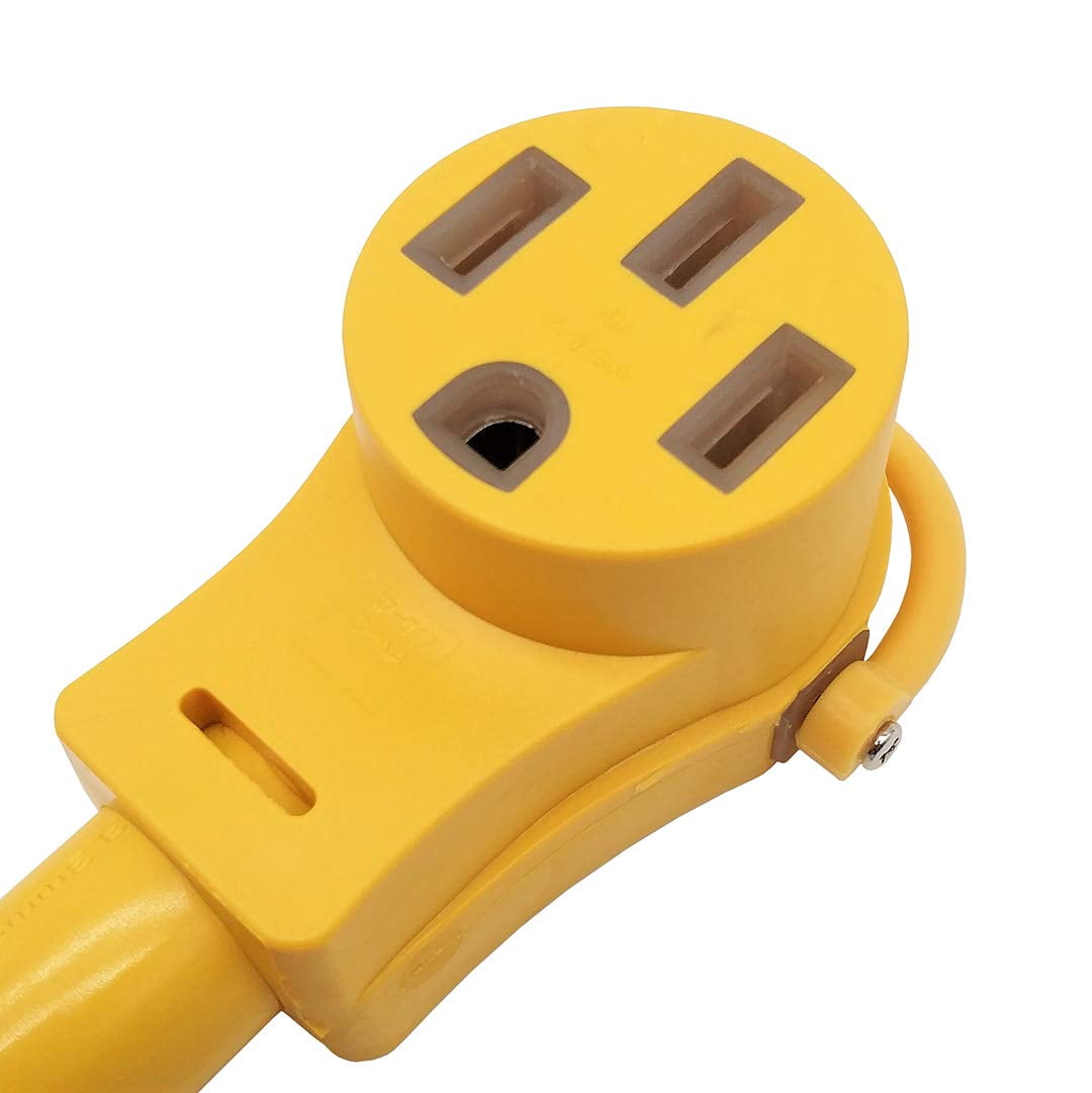 Parkworld 886399Y Shore Power 50A to RV & EV Power Adapter Cord NEMA SS2-50P to 14-50R 1.5FT (Yellow)
