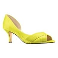 thumbnail image 1 of Nina Womens Contesa Satin Ankle Heels Yellow 8 Medium (B,M), 1 of 6