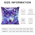 thumbnail image 5 of Patifu Wolf Pillow Cover,Dreamy Gradient Purple Cushion Case for Home Office Sofa Couch Bed,Wildlife Wild Animal Throw Pillow Cover,Wolves Decorative Pillow Cover 12x12in, 5 of 5