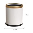 thumbnail image 4 of Open Top Trash Can Kitchen Trash Bin Simple Waste Container Waste Basket Waste Can Garbage Can for Apartment Living Room White, 4 of 8