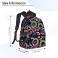 thumbnail image 3 of Fotbe Snake And Flower Lightweight Casual Laptop Backpack for Men and Women, Daily use Waterproof backpack, Backpack for College, 3 of 7