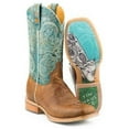 thumbnail image 4 of Women's Tin Haul Yee-Haw Boots With Paisley Calf Sole Handcrafted Tan, 4 of 6