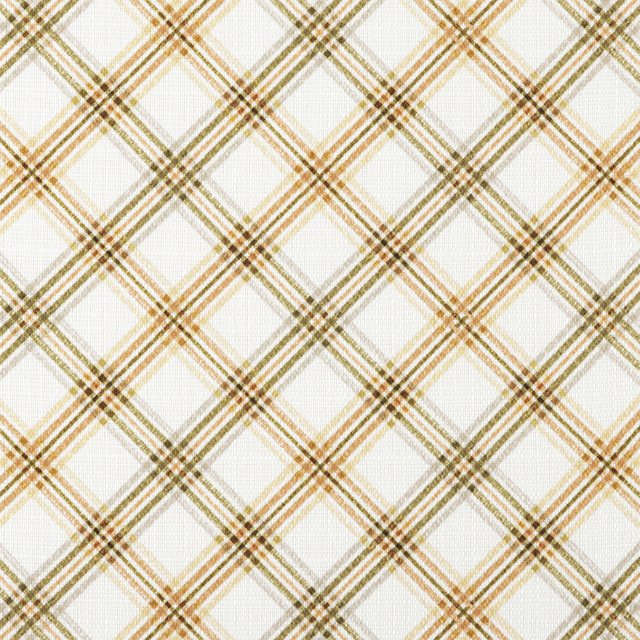 No. 918 Stone Bridge 2-Piece Plaid Semi-Sheer Rod Pocket Kitchen Curtains, 54"x24"
