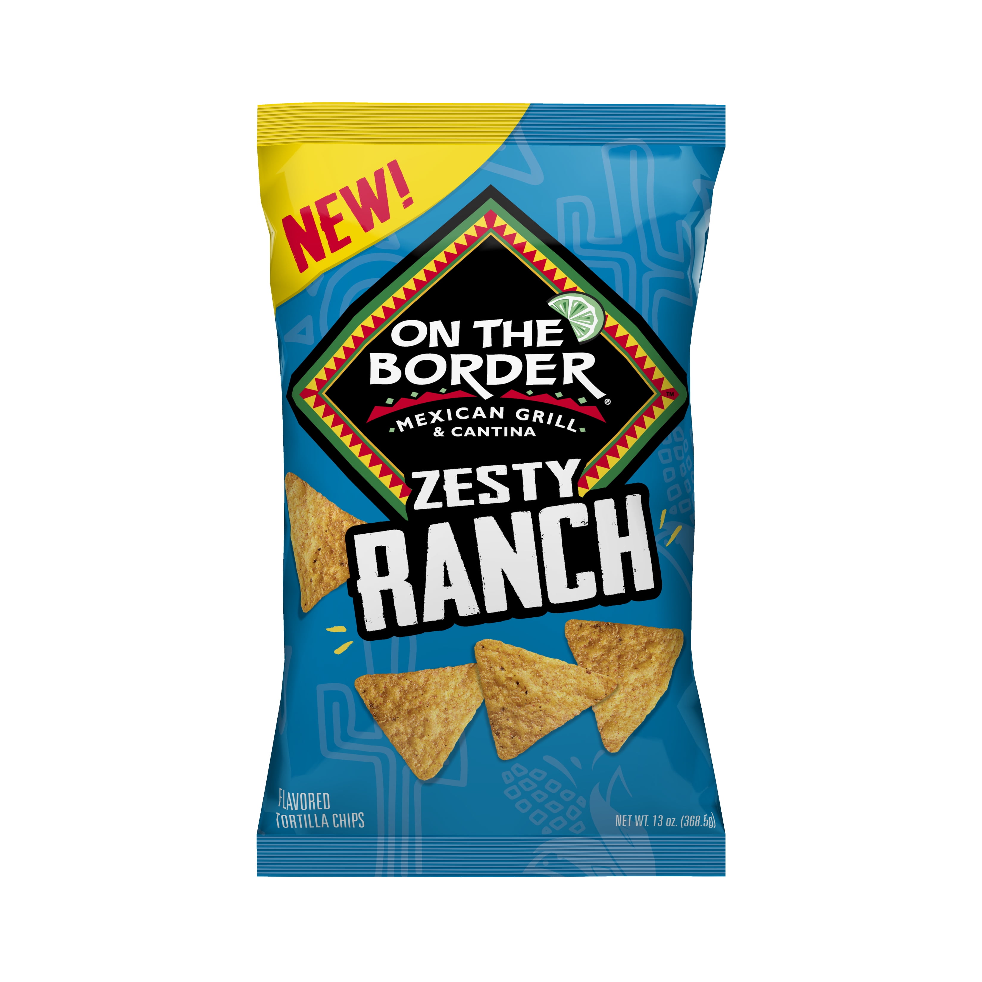 On The Border Zesty Ranch Tortilla Chips, 13 Oz.