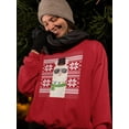 thumbnail image 2 of Christmas Llama Sweatshirt Women -Smartprints Designs, Female Large, 2 of 4