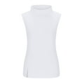 thumbnail image 3 of Womens Mock Neck Sleeveless Tops Summer Fitted Tank Tops Sleeveless Shirts Basic Tops with Slit Hem, 3 of 6