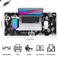 thumbnail image 5 of Long Mouse Pads for Desk,Black Hand Flower Snake Pattern Desk Mats on Top Of Desks, Desk Mouse Pad Extra Large with 3mm Non-Slip Base and Stitched Edge for Gaming,Office,Work,Home 35.4"x15.7", 5 of 6