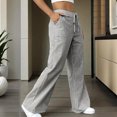 thumbnail image 3 of MORTTIC Women's Striped Wide Leg Pants with Slant Pockets & Drawstring Waist – Casual Loose Lounge Pants for Spring/Summer, 3 of 7
