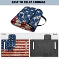 thumbnail image 5 of COEQINE Easy-Carry Golf Cart Seat Cover, Foldable Design with Handle for Storage, Universal Size Quilted Polyester, 4 Front Pockets, Machine Washable, Vintage Distressed American Flag, 5 of 8