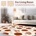 thumbnail image 2 of ODIKA 8'x10' Machine Washable Non-Slip Area Rug, Rustic Spotted Design Faux High Traffic Rug, Brown, 305619, 2 of 7