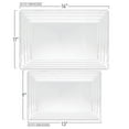 thumbnail image 4 of Smarty 11" x 16" White Rectangular Groove Rim Plastic Serving Trays 24ct, 4 of 4