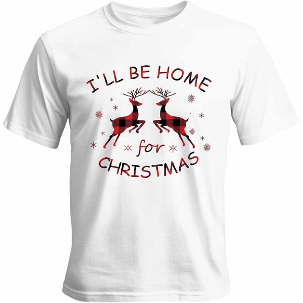 Camisetas gráficas informales de manga corta con diseño de reno y copo de nieve para hombre
