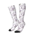 thumbnail image 2 of Balery Lavender Flowers Printed Novelty Socks Men's Women's Crew Socks Sports Socks Knee High Socks Cotton Socks Quirky and Cool Socks, 2 of 9